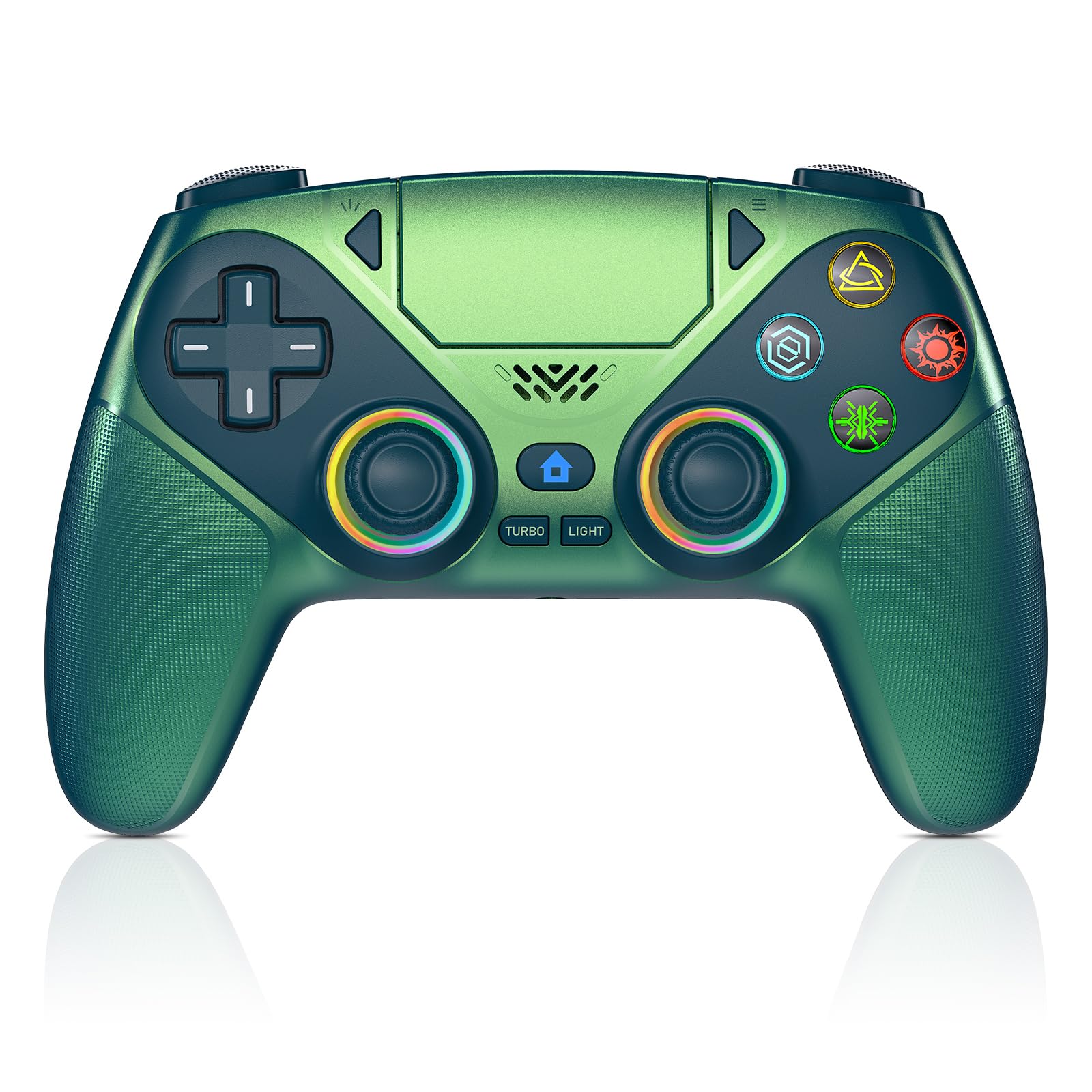 Lapezei Wireless Controller für PS5/Pro/Slim/PC, Bluetooth Gamepad mit Rücktasten, Turbo, Makro, Lautsprecher, Dual-Vibration, 6-Achsen-Sensor, Touchpad and 3.5mm Audio Jack