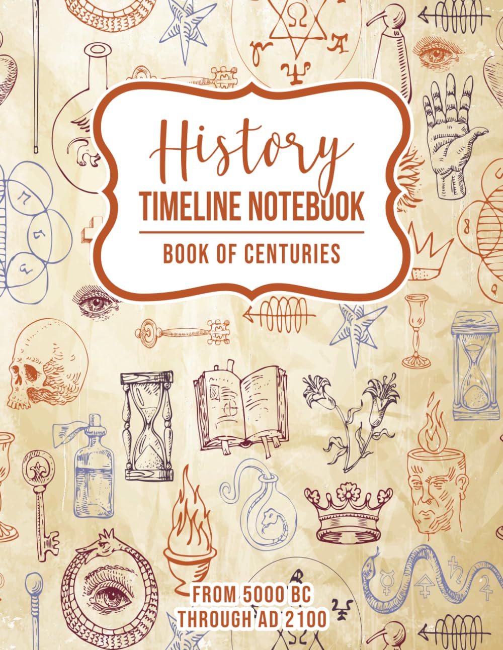 My History Timeline Notebook: A Visual Book of Centuries from 5000 BC to 2050 AD: A Creative Way to Learn World History - 8,5x11 Inch - For School Students, Adults & Teachers