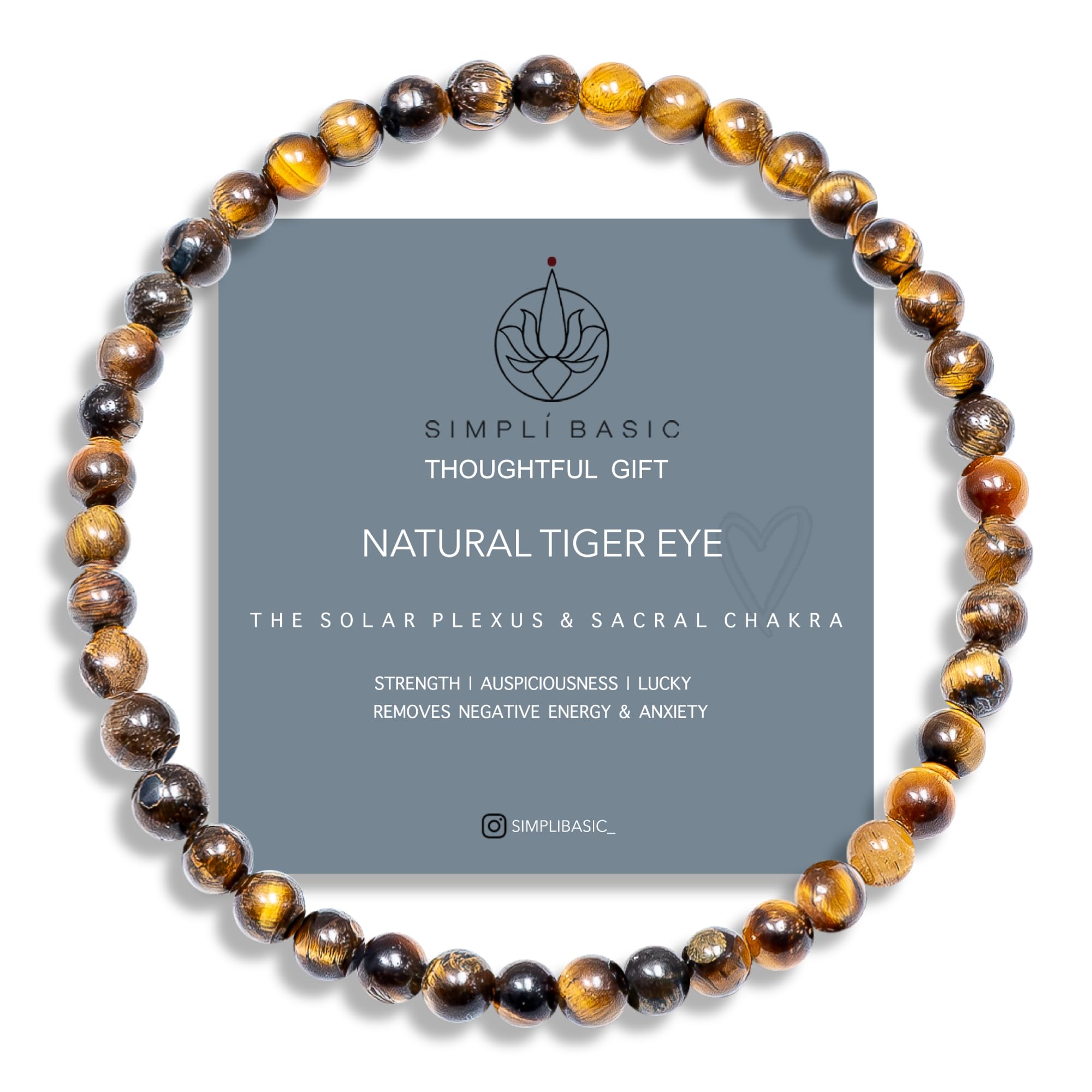 Natural Healing Gemstone Bracelet 4mm Beads, Womens & Mens, Inc Gift Box — view 22