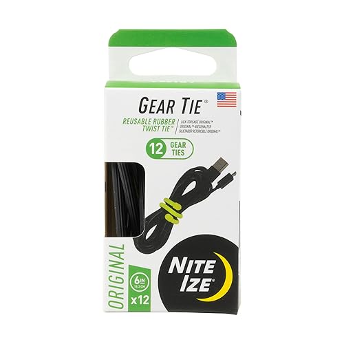 Nite Ize Original Gear Tie - 6-Inch Reusable Rubber Twist