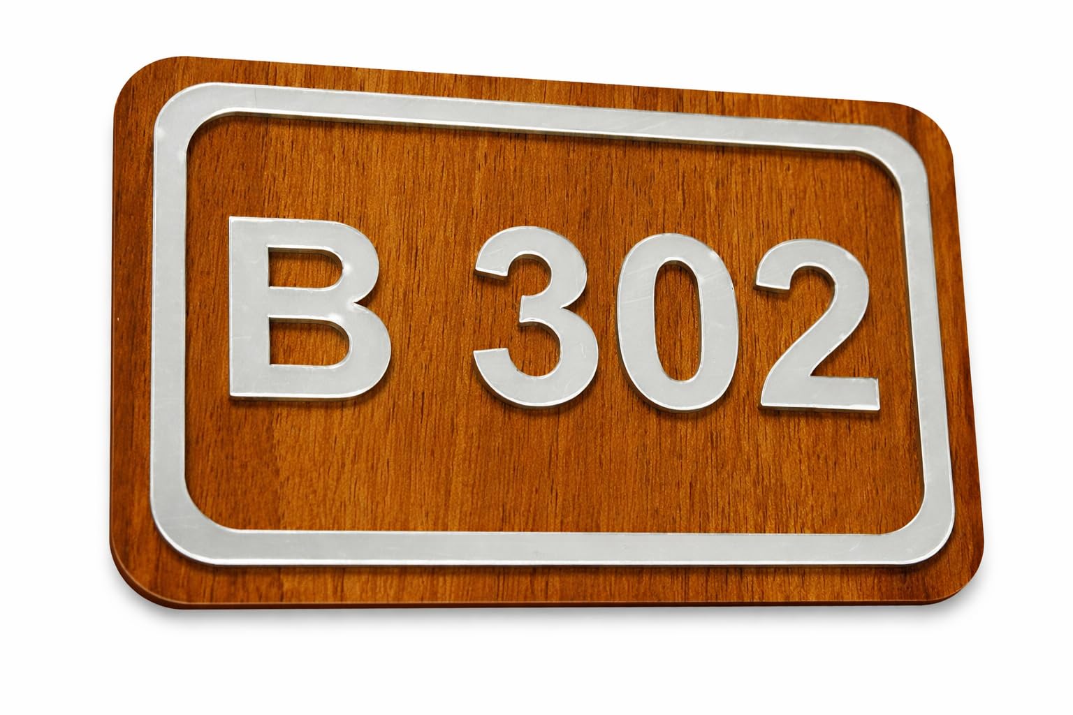 Modern Acrylic Door Number Plate for Home | Wooden Base with Gold Mirror Acrylic | Customized House Number Sign for Flats, Offices & Apartments | Brown & Gold Premium Name Plate (Brown & Gold) — Amazon image 7
