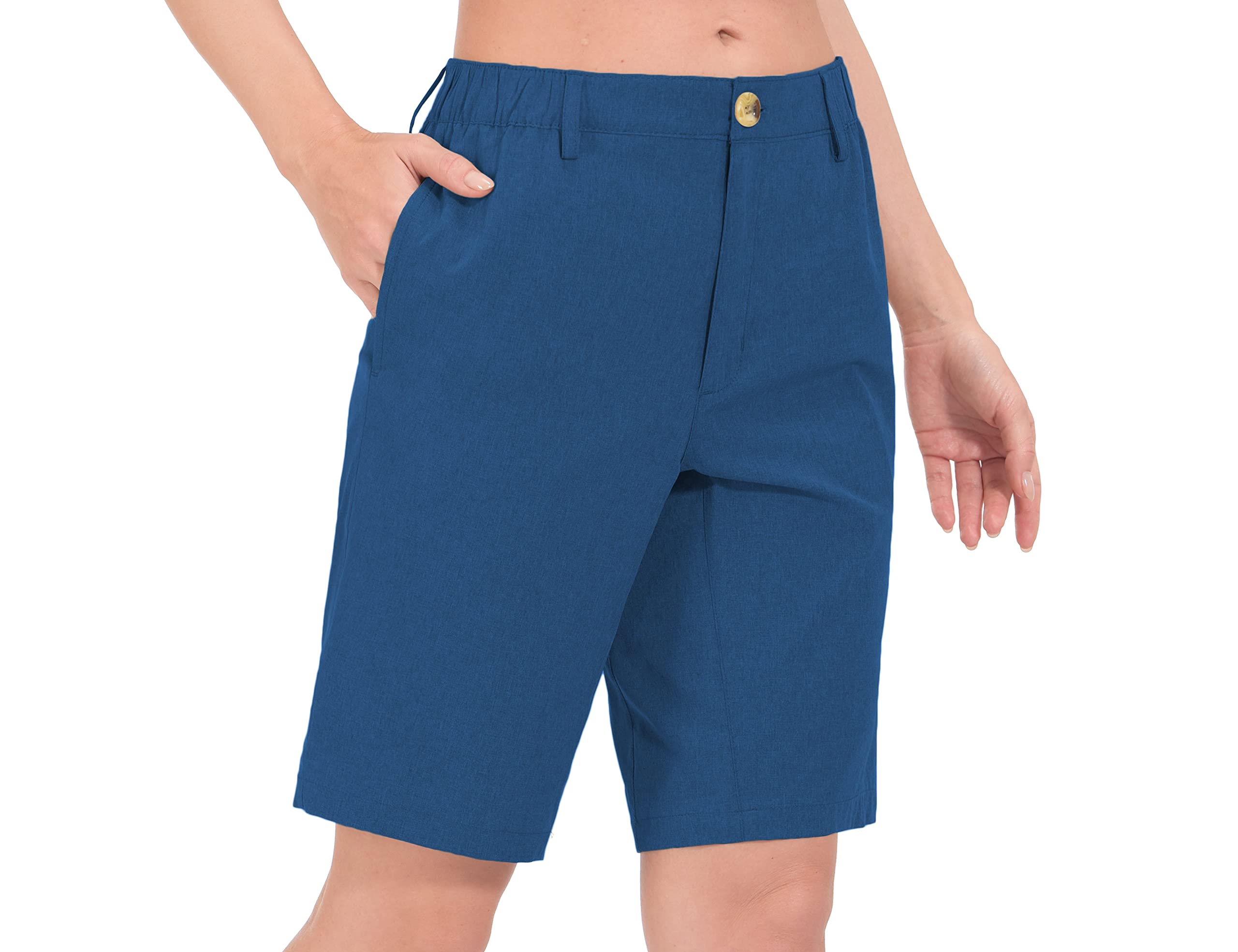 Little Donkey Andy Women's Bermuda Quick Dry Lightweight Stretch Shorts Golf Hiking Travel