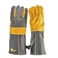 Algopix Similar Product 17 - 145 Long Premium Leather Gloves BBQ