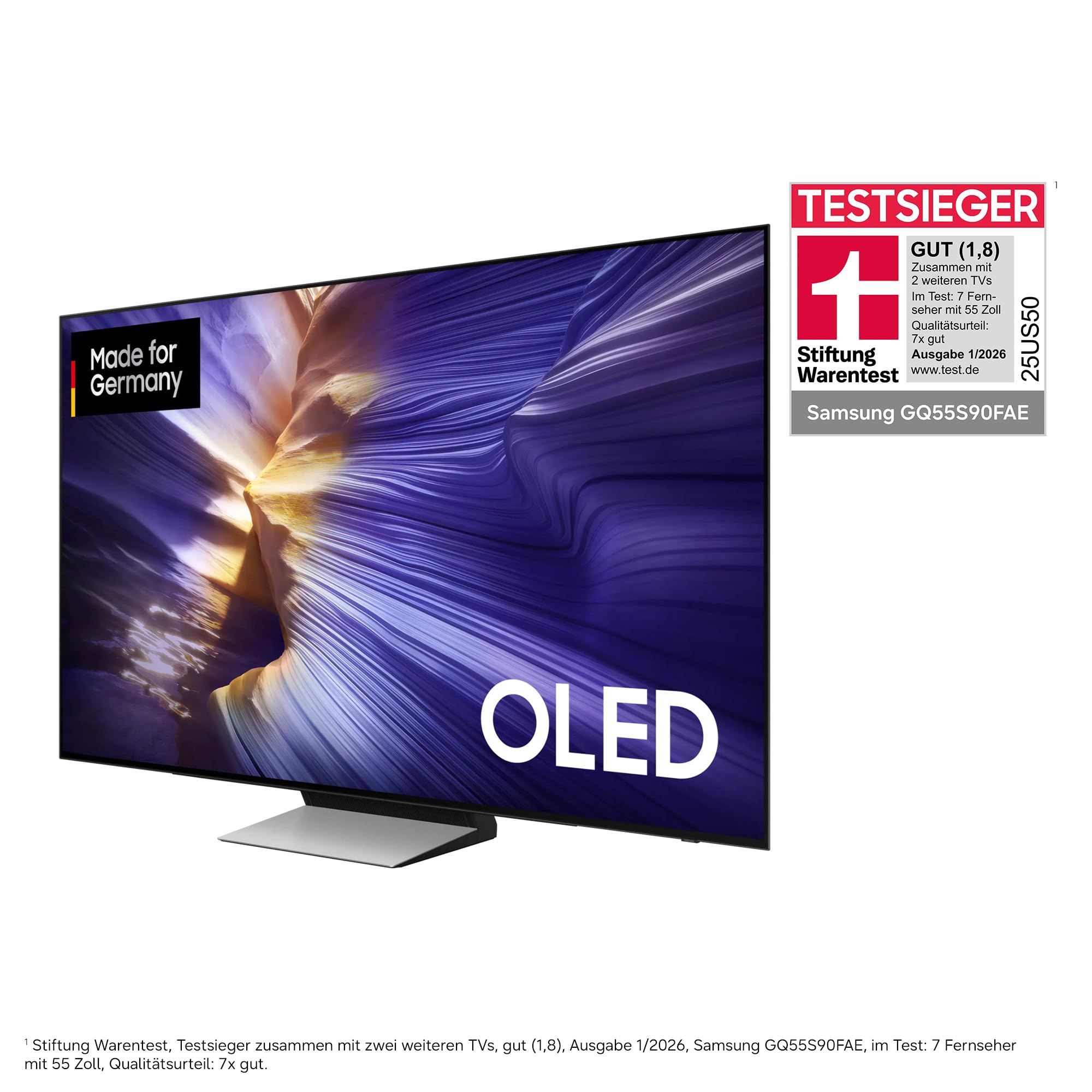 Samsung OLED 4K S90F 55 Zoll (138 cm), UHD Fernseher, Optimiert für Fussball und Gaming, NQ4 AI Gen3 Prozessor, OLED HDR+… – Ansicht 2
