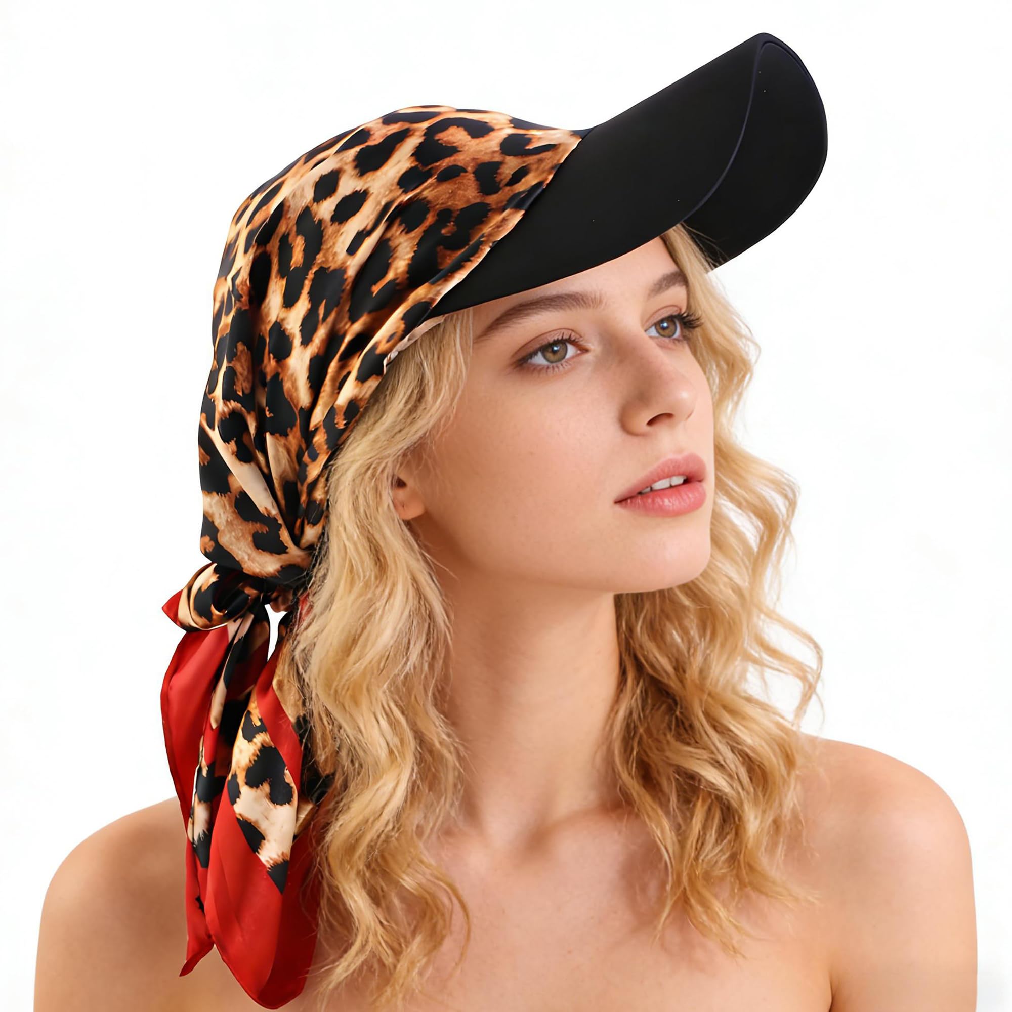 CHENNAN Damska chusta na głowę, nakrycie głowy z daszkiem, osłona przeciwsłoneczna, czapka sportowa bandana, czapka z daszkiem i ochroną przed promieniowaniem UV, do ochrony przed słońcem i nakrycia