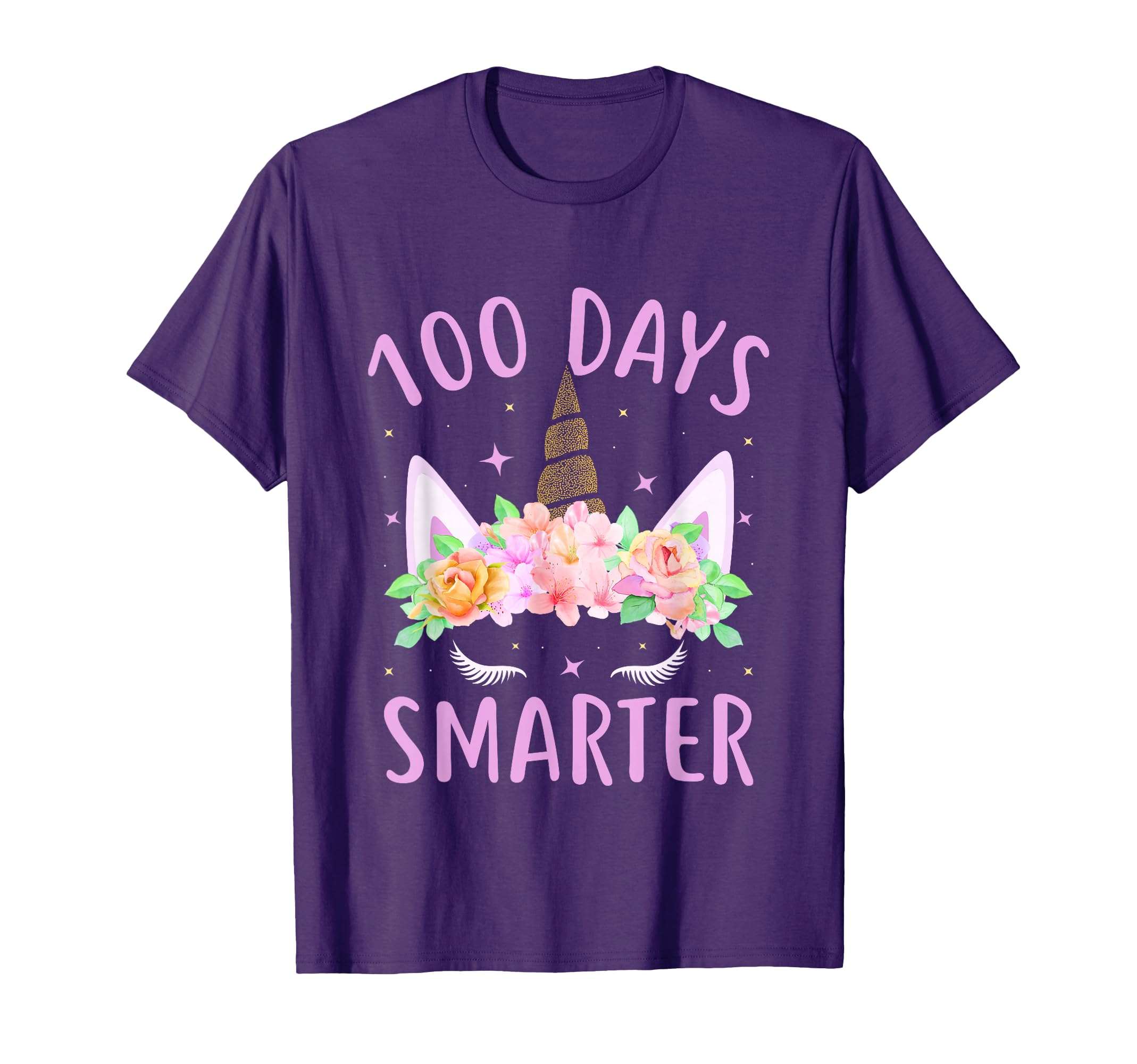 100 Days Smarter Unicorn Kids Costume 100th Day Of School T-Shirt