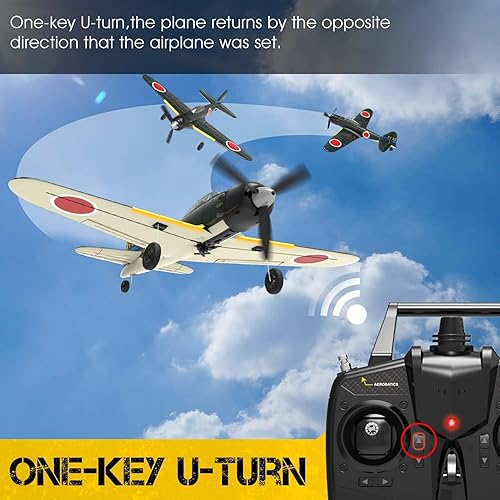 Miniatura 3 de VOLANTEXRC Avión RC de 4 canales con control remoto listo para volar Zero Fighter 400 avión controlado por radio para principiantes con sistema de