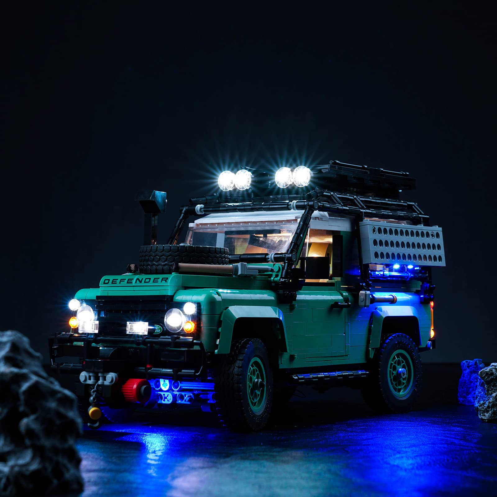 BrickBling LED Lighting Compatible with Lego Land Rover Defender 90 Model Car (No Model), New 2023 Light kit Compatible with Lego 10317 Car