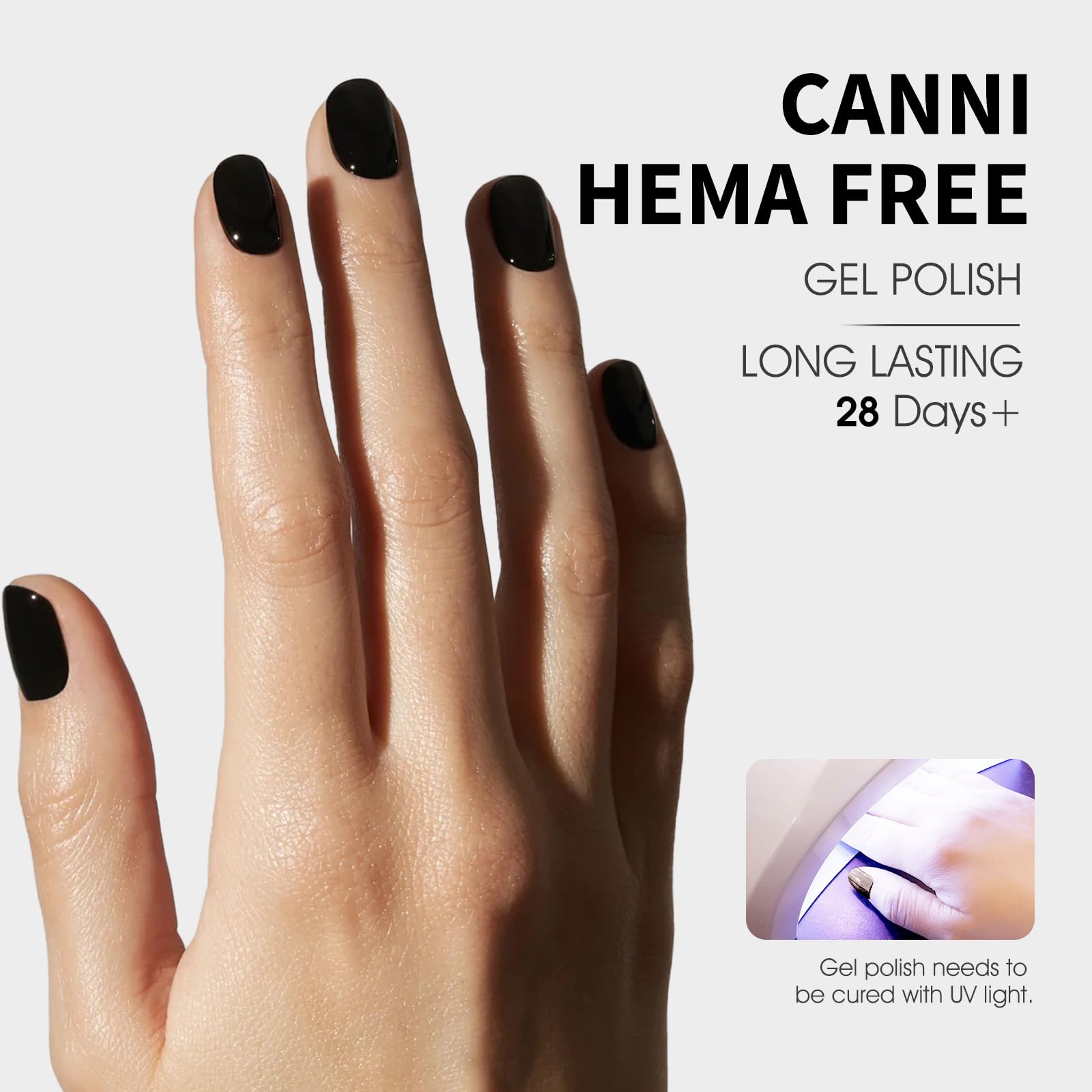 CANNI 2Pcs Hema-Free Gel Nail Polish Set- 2Pcs Black Colors Gel Polish Kit, Soak Off LED Nail Gel Manicure Kit DIY at Home Salon Gifts for Women Girls: 9184-Coral Pink Orange