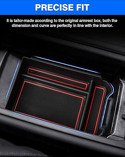 Miniatura 7 de Autorder Organizador de consola central para Mercedes Benz GLC GLC300 GLC43 AMG 2023-2026, caja de almacenamiento para reposabrazos, bandeja de