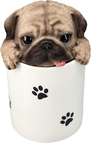 Miniatura 4 de Pacific Giftware Figura de Pug como caja de golosinas, almacenamiento para aperitivos y recompensas para perros, decoración de figuras
