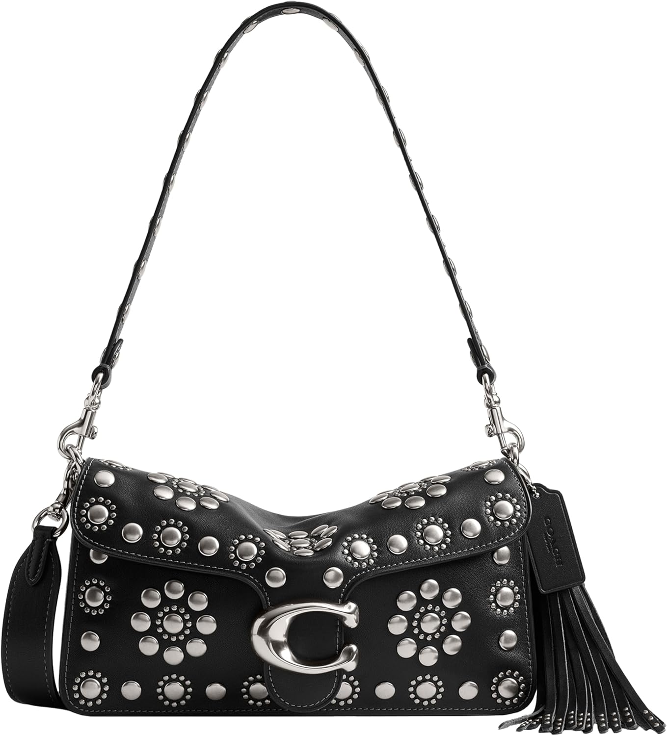 COACH Women's Crystal Denim Tabby Shoulder Bag