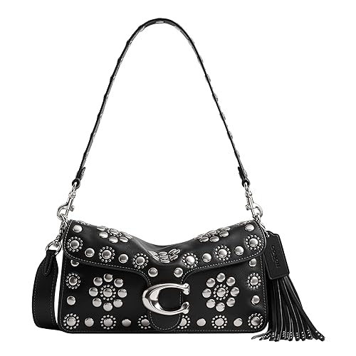 Western Rivets Natural Grain Leather Tabby Shoulder Bag 26