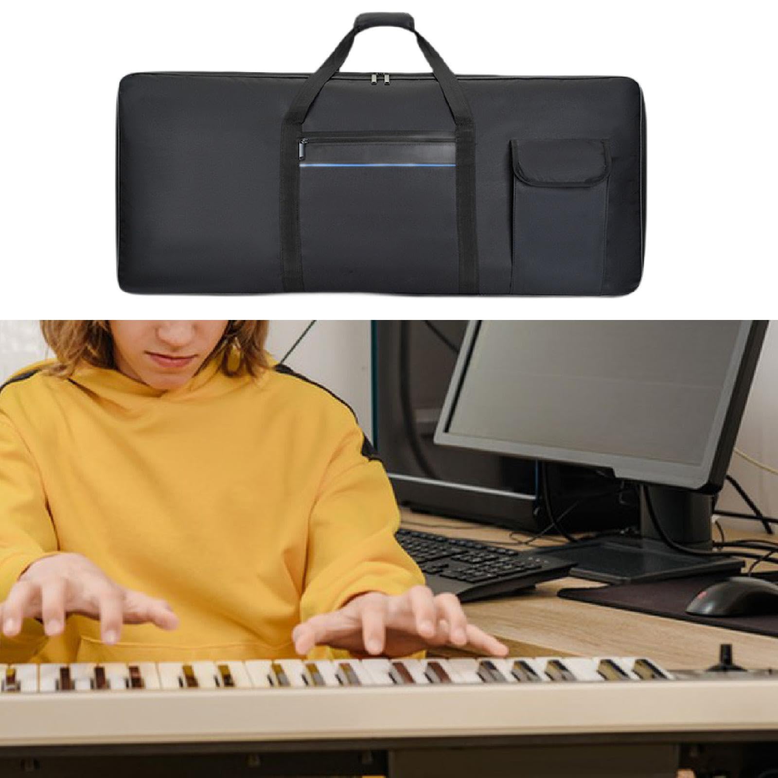 Generic Housse de Transport pour Clavier électronique à 61 Touches, Sac de Protection Résistant, petit