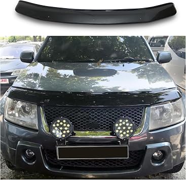Bonnet Protector for Suzuki Grand Vitara (2006-2012) Piano Black Bug Shield & Hood Deflector Front Stone Guard Hood Cover