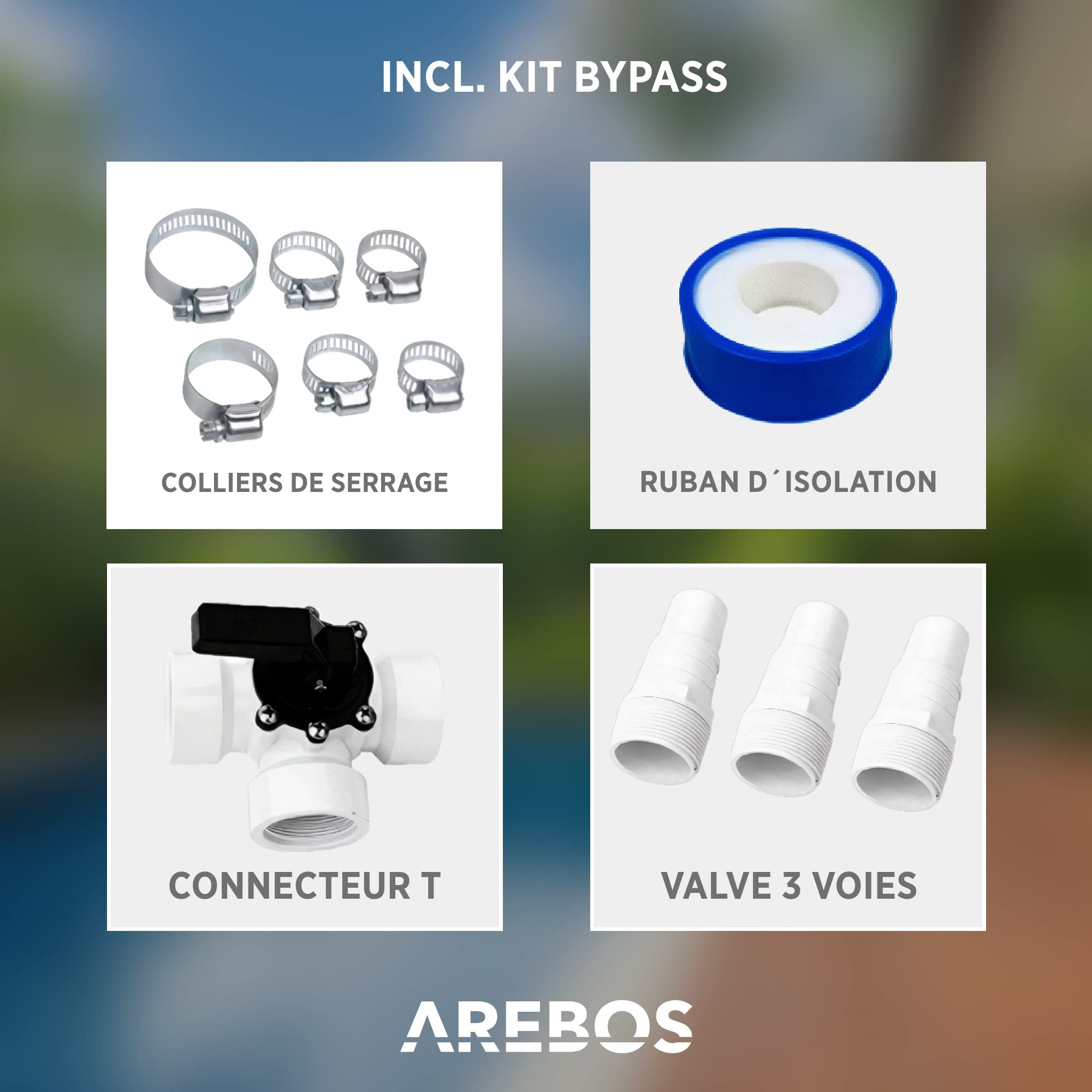 Durable et facile à nettoyer AREBOS Chauffage Solaire Pour Piscine | 300 X 66 Cm | Plastique Résistant Aux UV | Noir | Extensible Selon Les Besoins - Noir