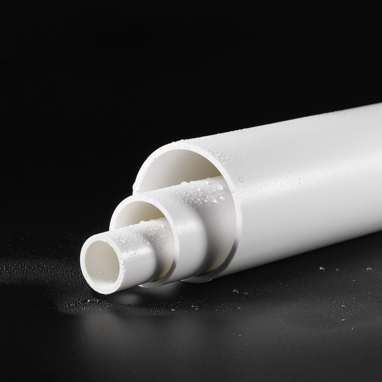 TA-VIGOR Tuyau rond rigide en PVC de 67,8 mm de diamètre intérieur et 75 mm de diamètre extérieur, 0,35 m de long, canal droit à fort impact pour décoration à faire soi-même, système de