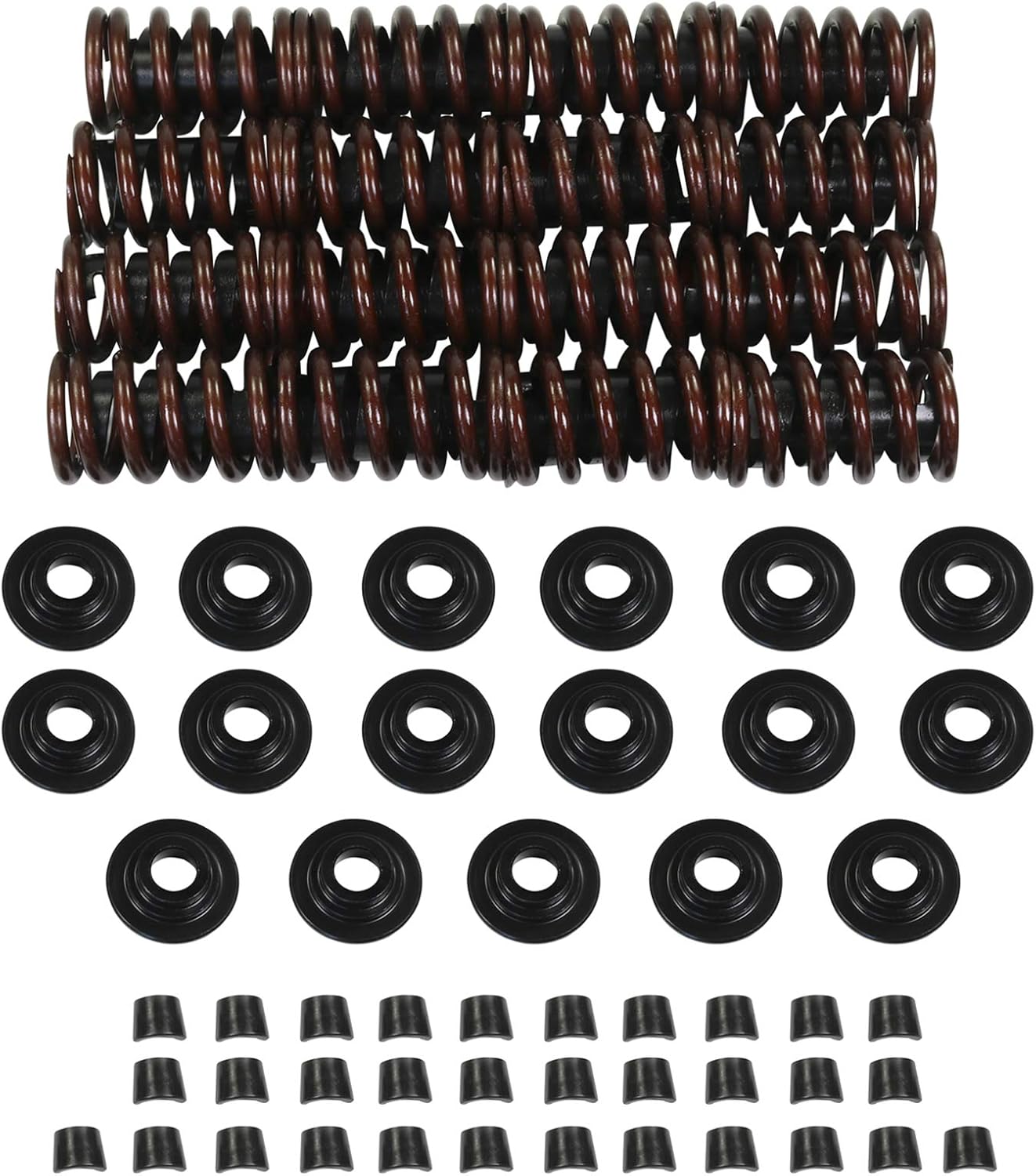 JDMSPEED New Engine Valve Springs Kit With Steel Retainers Locks Replacement For Chevrolet SBC 327 350 400