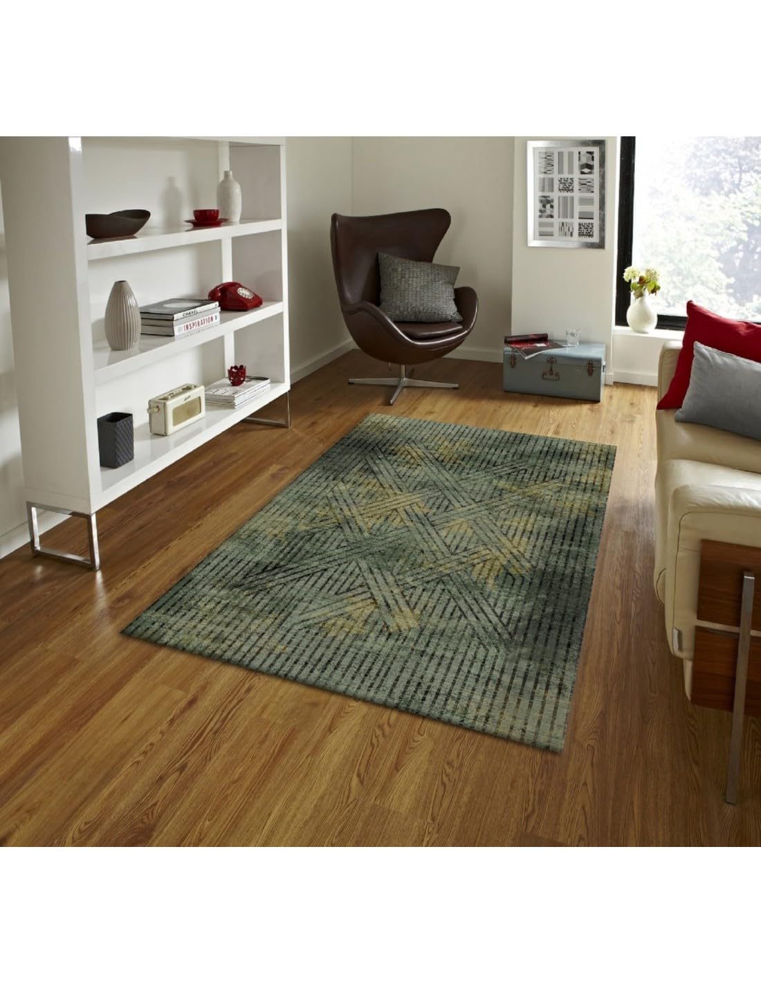 Mani Textile Tapis FISUN Vert 80x150cm