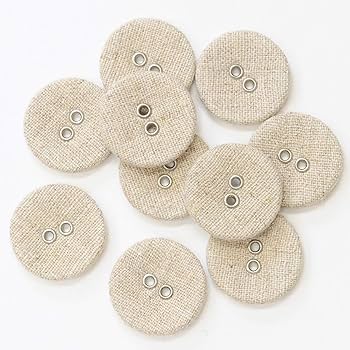 Amazon | MYmama リネン ハトメ くるみボタン 20mm 10個