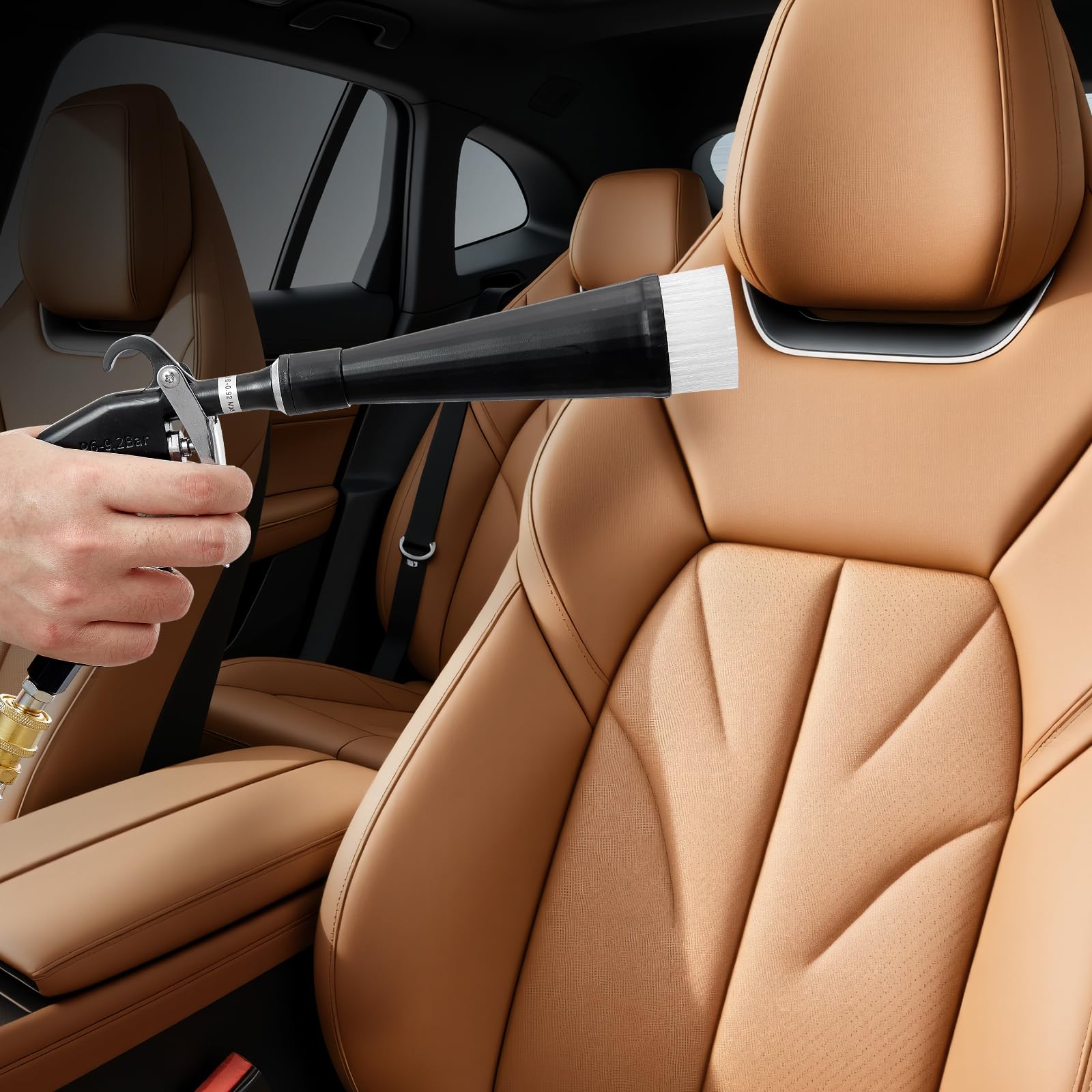 VEVOR Pistolet Nettoyage Voiture à Air Haute Pression 6-9,2 Bars avec 2 Buses, Tuyau Rotatif Aluminium, pour Élimination Saleté Poussière Surface, Fonctionne avec Compresseur d'air 1/4 NPT Non Inclus