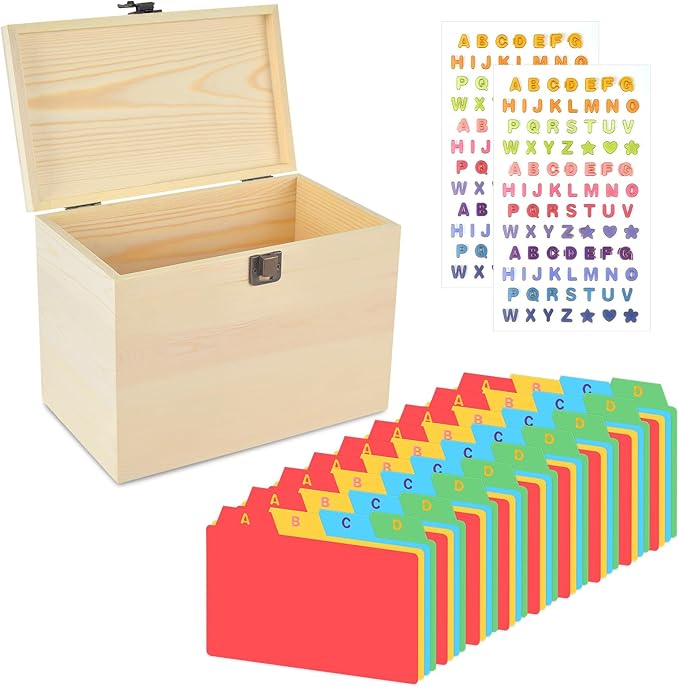 5x8 Index Card Holder Set Index Card Box 5x8 Index Card