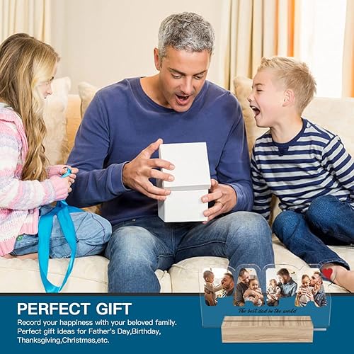 Miniatura 8 de Bemaystar Regalos personalizados para papá, luces nocturnas personalizadas con foto, regalos personalizados para papá en el día del padre,