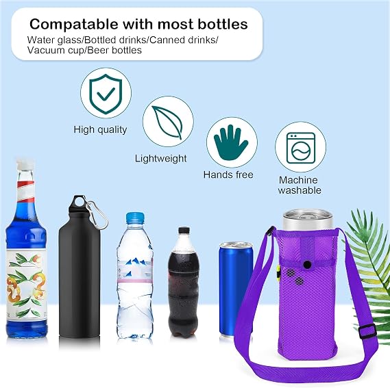 Mumufy Mesh Water Bottle Holder Sling with Strap