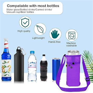 Mumufy Mesh Water Bottle Holder Sling with Strap