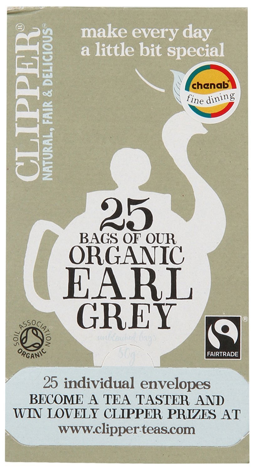 Clipper Fairtrade Organic Earl Grey Tea (1 x Pack of 25) Ref A06721