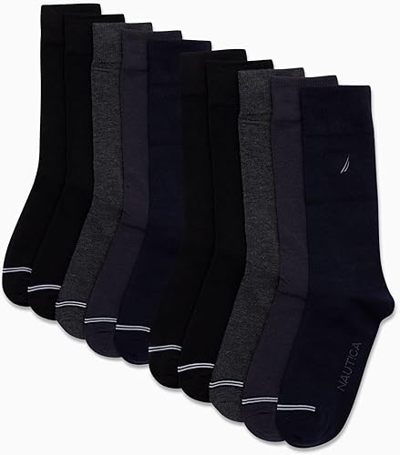 Miniatura 2 de Nautica Calcetines de vestir para hombre - Calcetines sólidos (10 unidades)