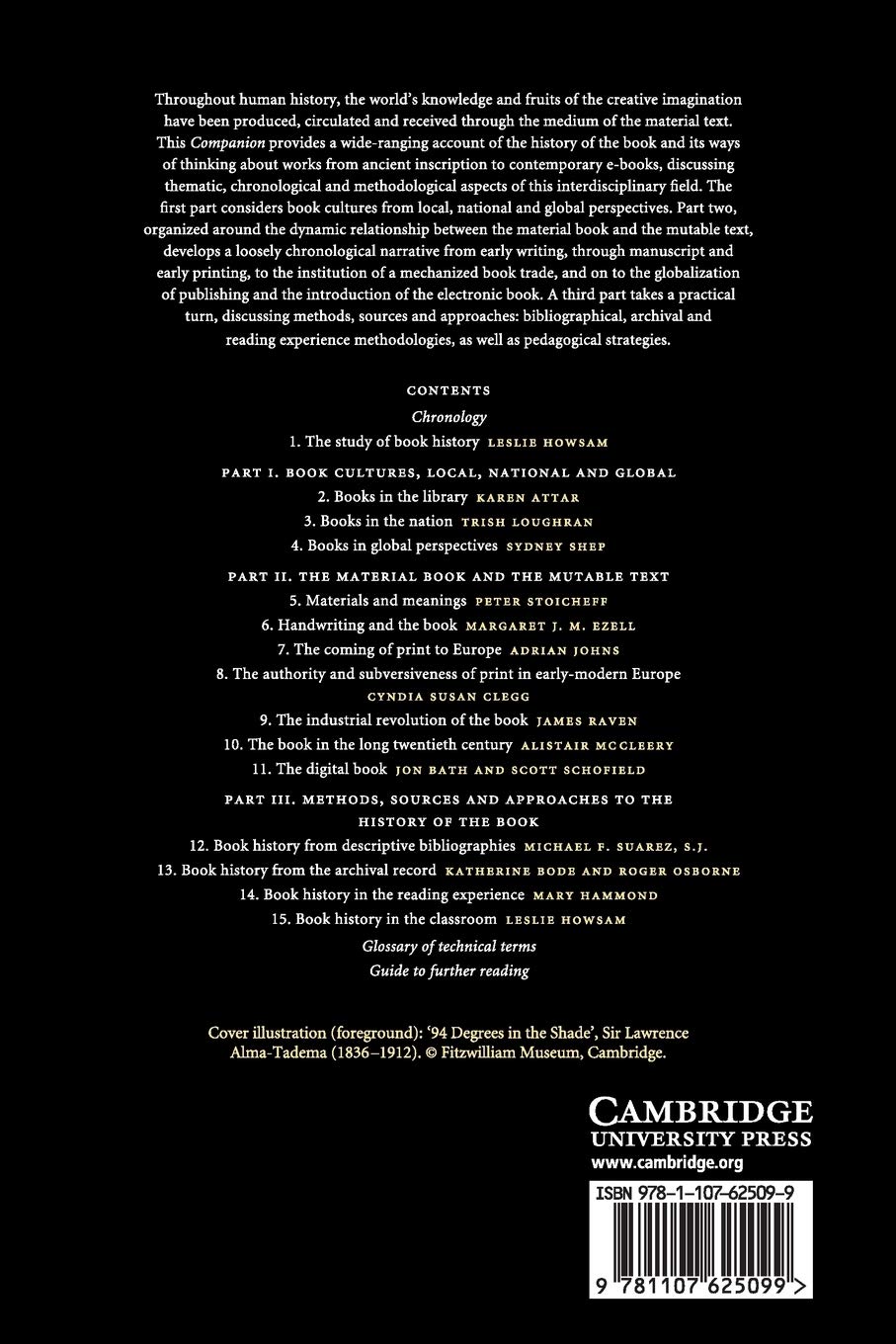 The Cambridge Companion to the History of the Book