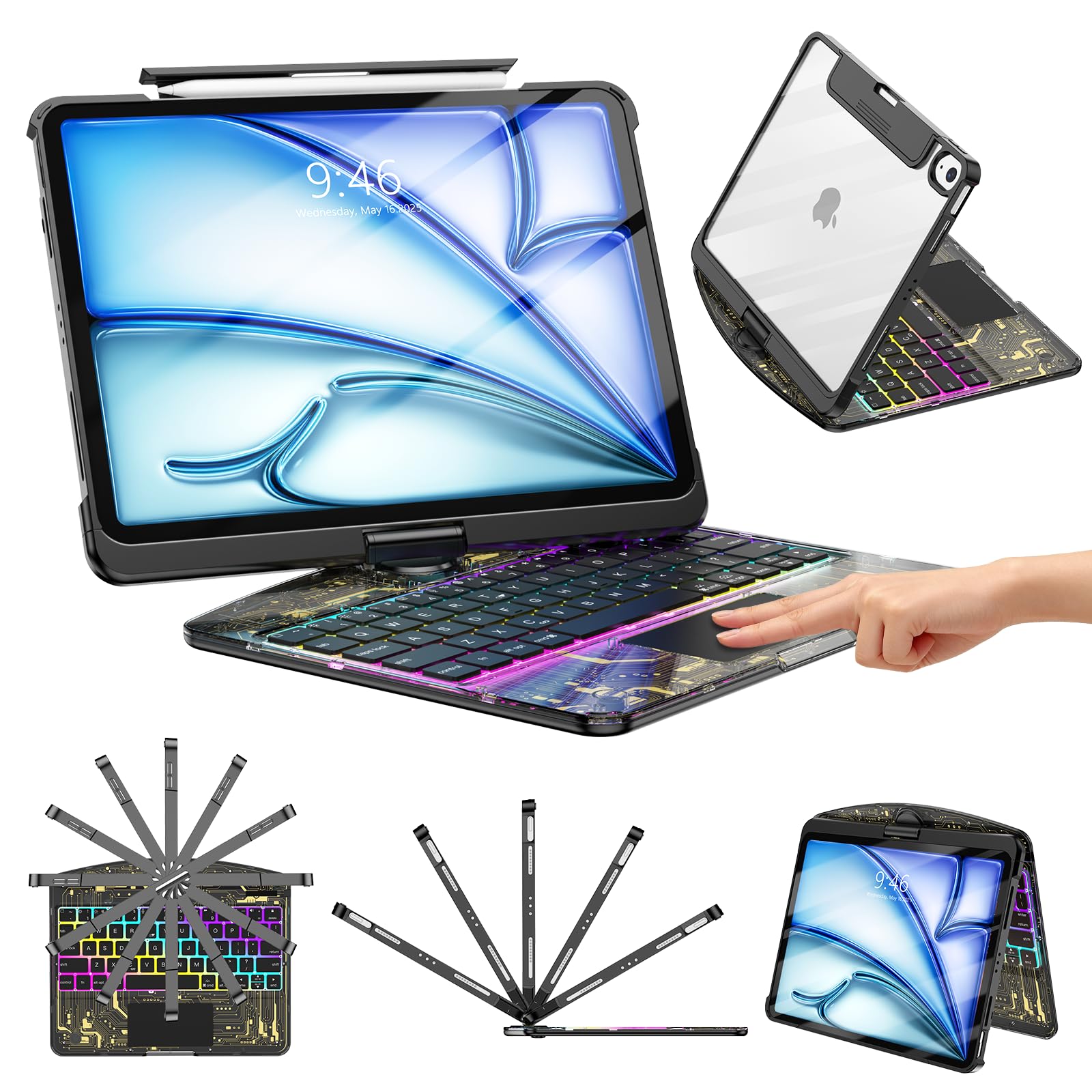 Amazon.com: TSQQST Clear Keyboard Case for iPad Air 11 Inch (M4/M3