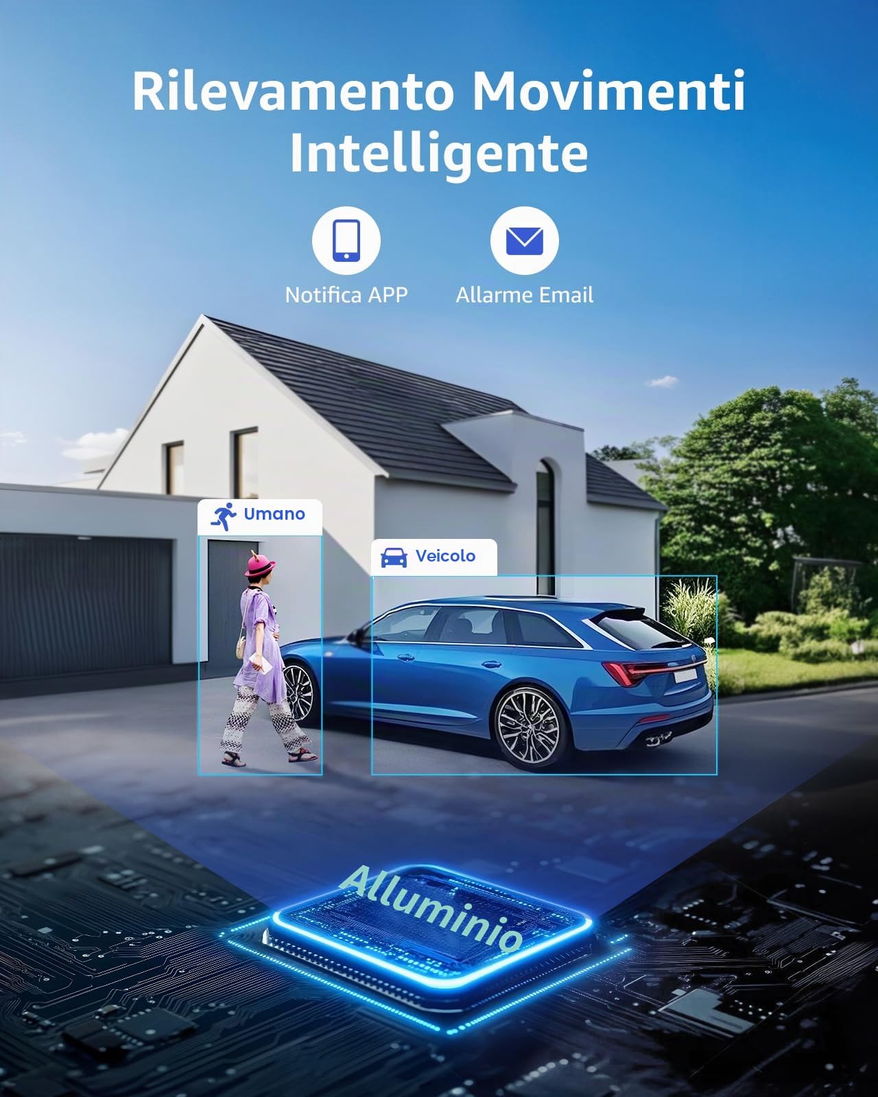 ANNKE Kit Sorveglianza PoE Esterno 12MP, 8 Telecamere, NVR 16 Canali | Visione notturna colori, Rilevamento umani/veicoli, Audio bidirezionale, Antifurto per casa/negozio