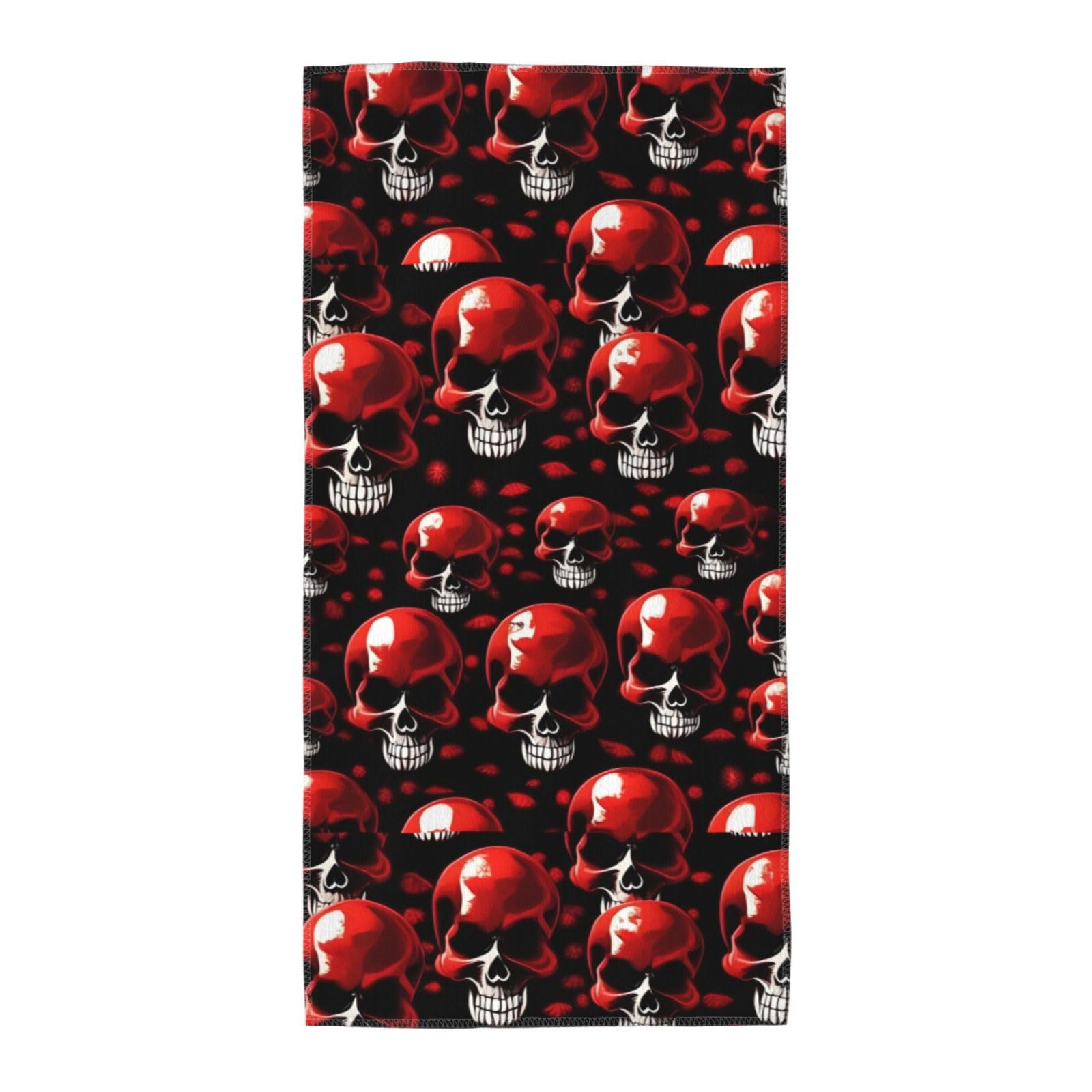 Cbaaghh Red Skeletons Print Towel, Towels Thick Face Towels Fast Drying Washcloth For Bath, Spa, Gym