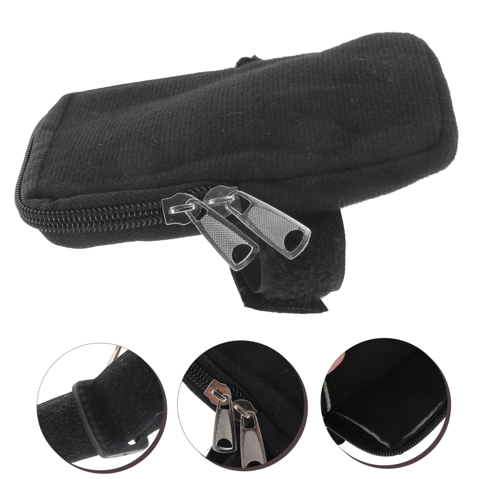 Toyvian 5 Stück Cup-Tasche Wasser Reisen schlank Wandern im Freien tragbar Flaschentasche Becher Tragetasche Mehrzwecktasche mit Reißverschluss Reißverschlusstasche Segeltuch Schwarz