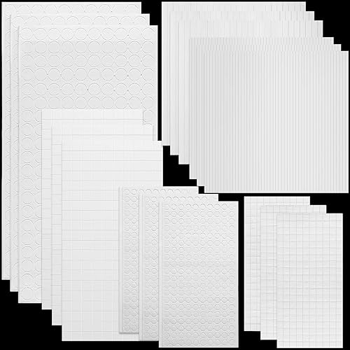 Zonon 5250 piezas/36 hojas de puntos de espuma cuadrados tiras redondas 3D Pop cintas de espuma de doble montaje para Halloween, Navidad, álbum de