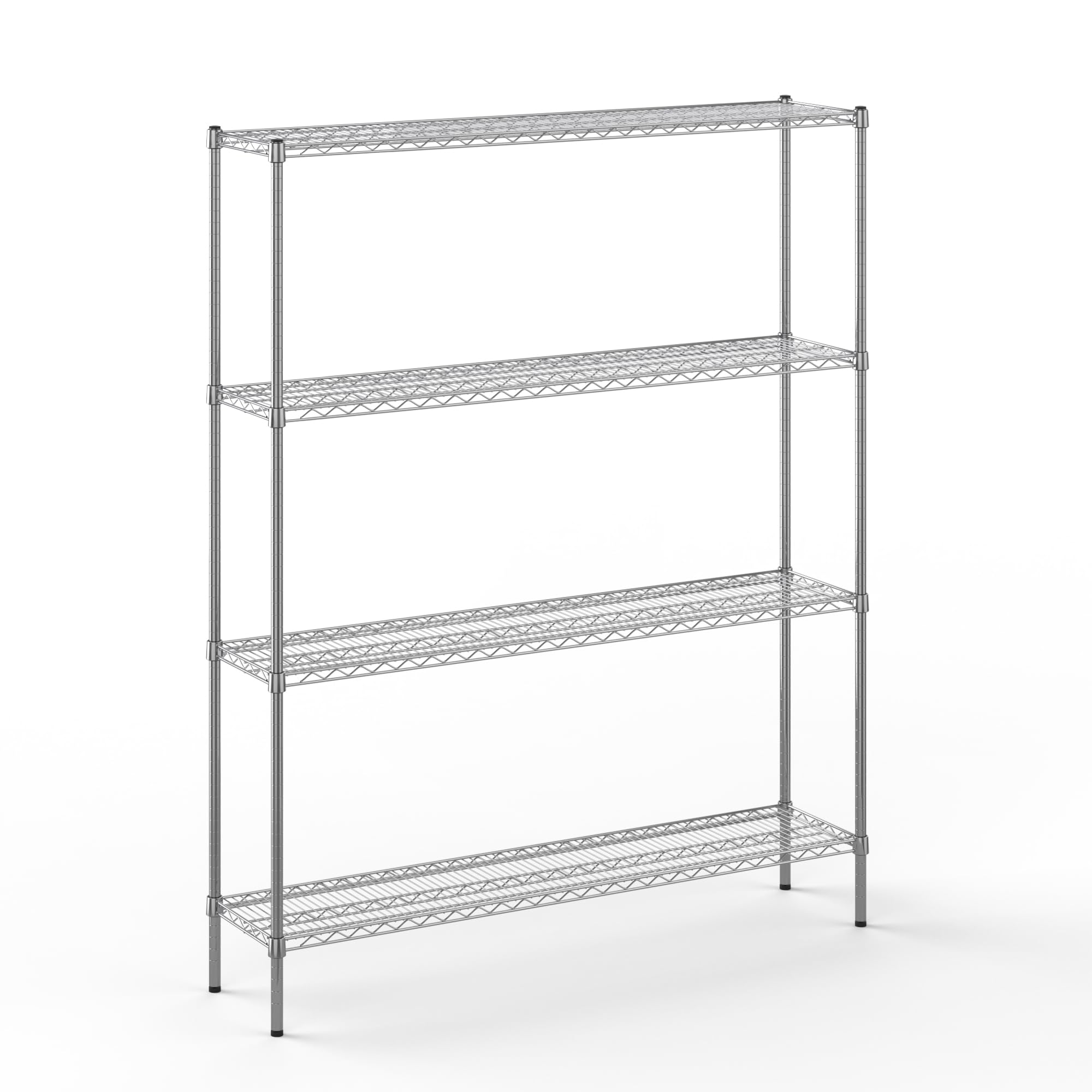 14" Deep x 60" Wide x 74" Height Wire Shelving Kit | 4-Tier | NSF Commercial Storage Rack Unit