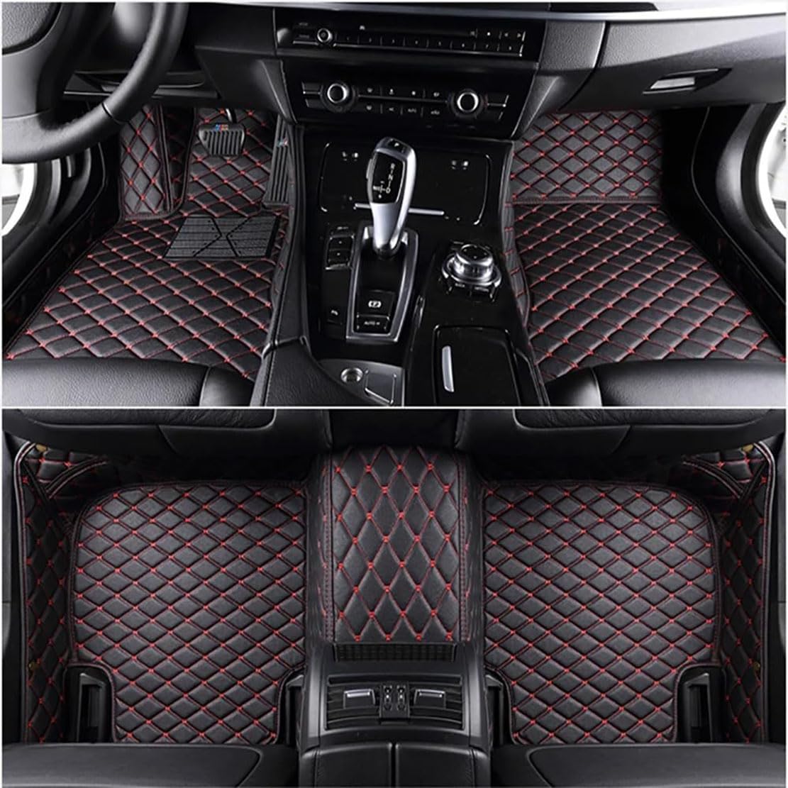 Car Floor Mats, Compatible with Toyota 86 GT 2013-2021, Car Interior Set,3-black red normal 3-black red