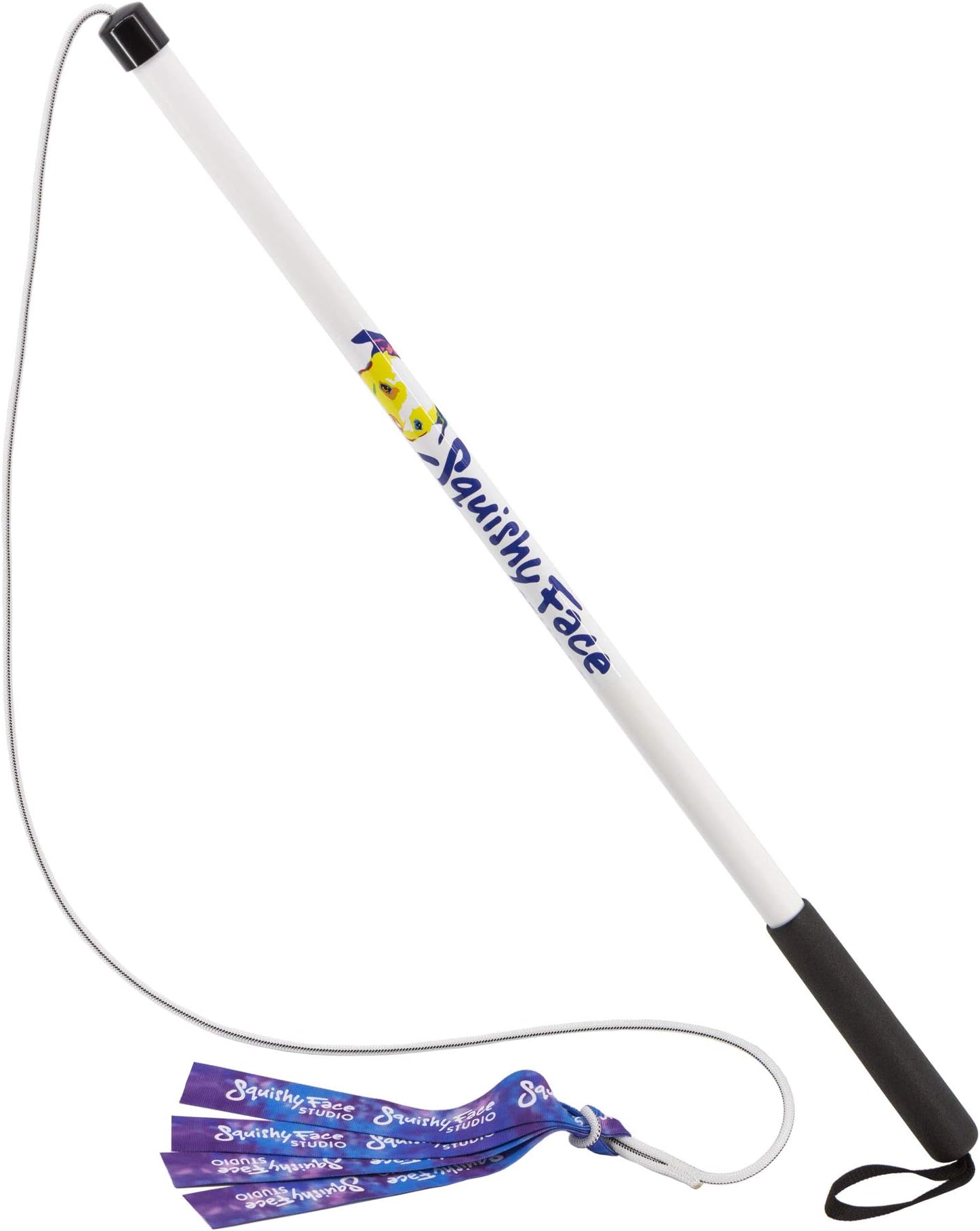 Flirt Pole V2 with Lure - Durable Dog Toy for Fun Obedience Training & Exercise, Purple/Blue Tie Dye, Regular - 36 inch