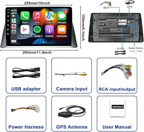 Miniatura 9 de LEXXSON Radio de coche Android 10.1 para Honda Accord 8th 2008-2011, pantalla táctil capacitiva de 10 pulgadas, unidad principal de alta definición,