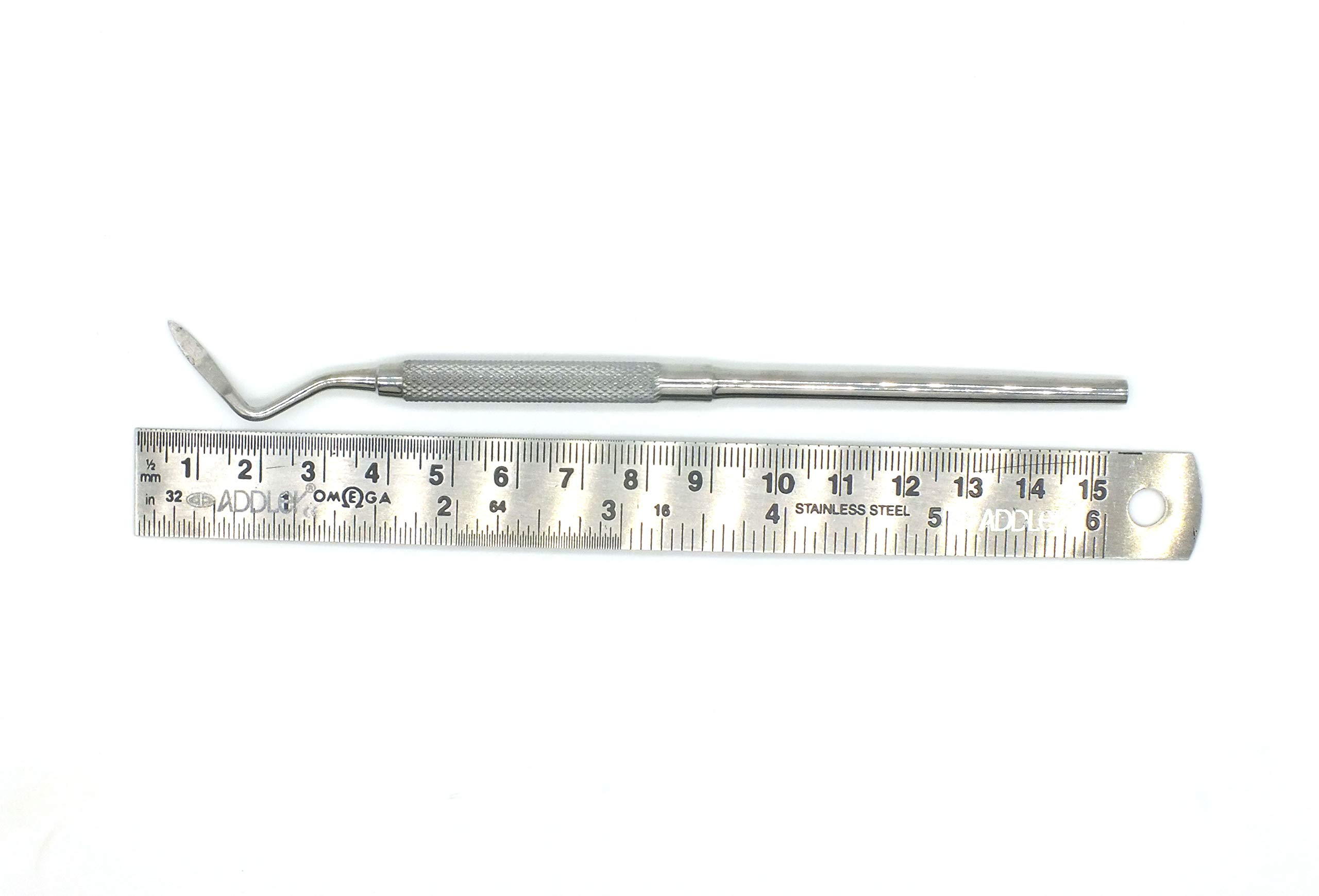 ADDLER Dental Root FRAGMENT PICK Elevator Instrument, Serrated Single Ended, 6 MM Handle. No Slip. No Rust Autoclavable Qty 1-picture-18
