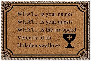 EmilyHome Funny Door Mats Outdoor, Monty Python and The Holy Grail Home and Office Decorative Front Door Mat Doormat Funny Welcome Mats for Front Door Indoor Entry Rug 23.6 x15.7 Inch