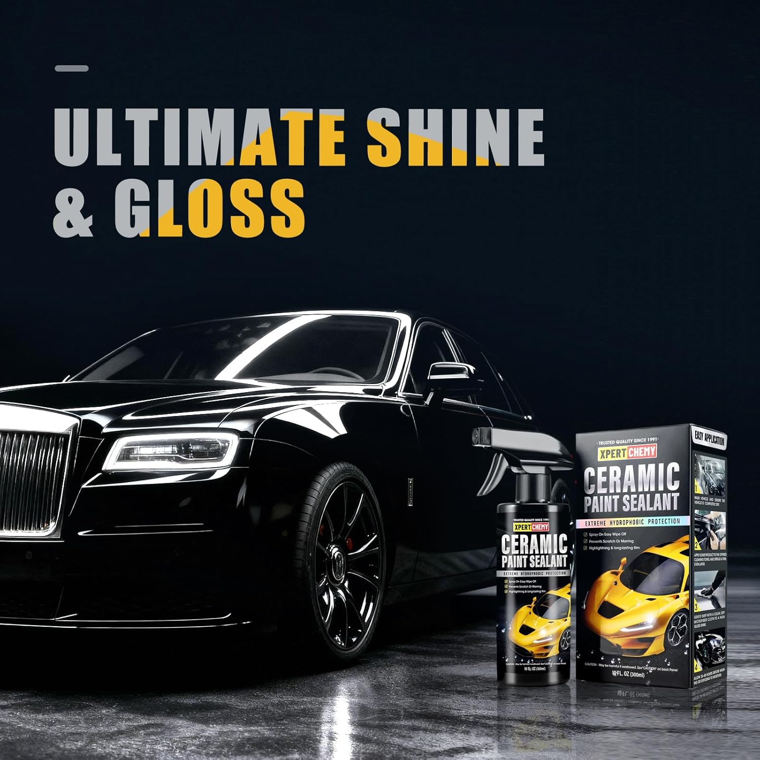 Ceramic Coating for Cars Polish, Paint Sealant Spray Enhancing Car Gloss and Color Depth, Hydrophobic Protection, Waterproof, Dustproof and Pollutant-Proof, High Shine Car Wax Coating Spray - Image 7