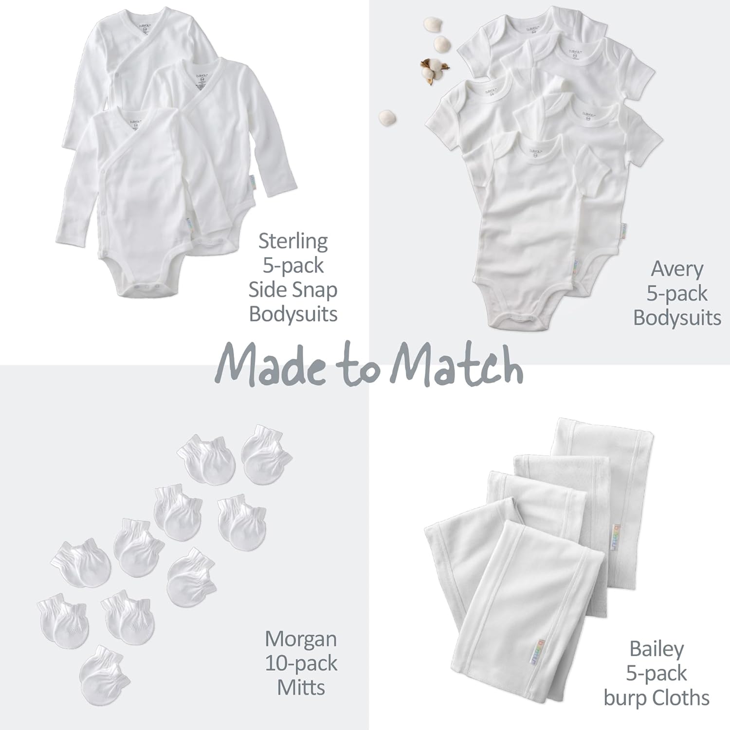 Charlie 10-Pack Caps 100% Organic Cotton Beanie Hats for Newborn and Baby Girls, Boys, Unisex - Image 4