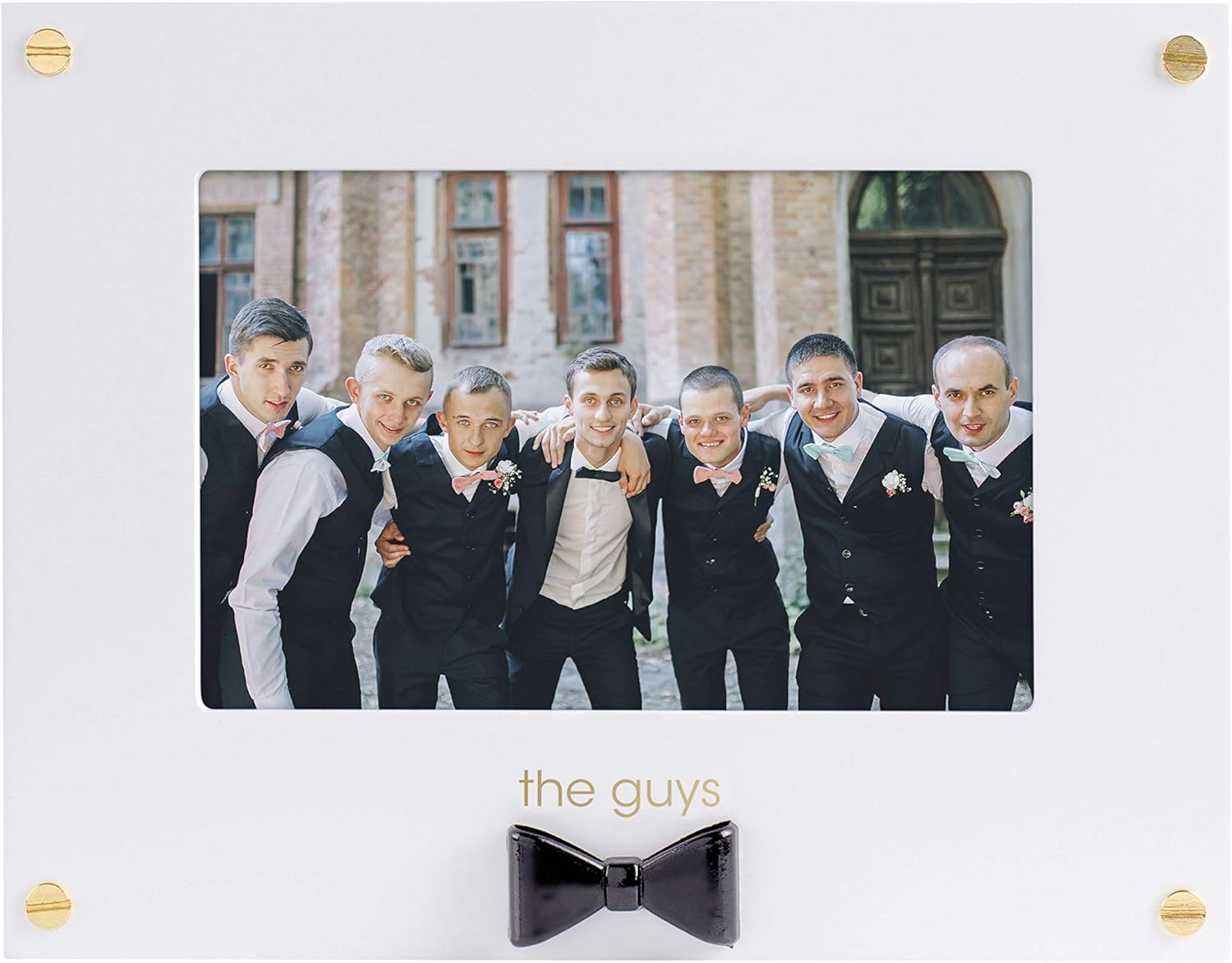 Pearhead The Guys 4x6 Wedding Keepsake Picture Frame, Groomsmen Gifts, Keepsake for