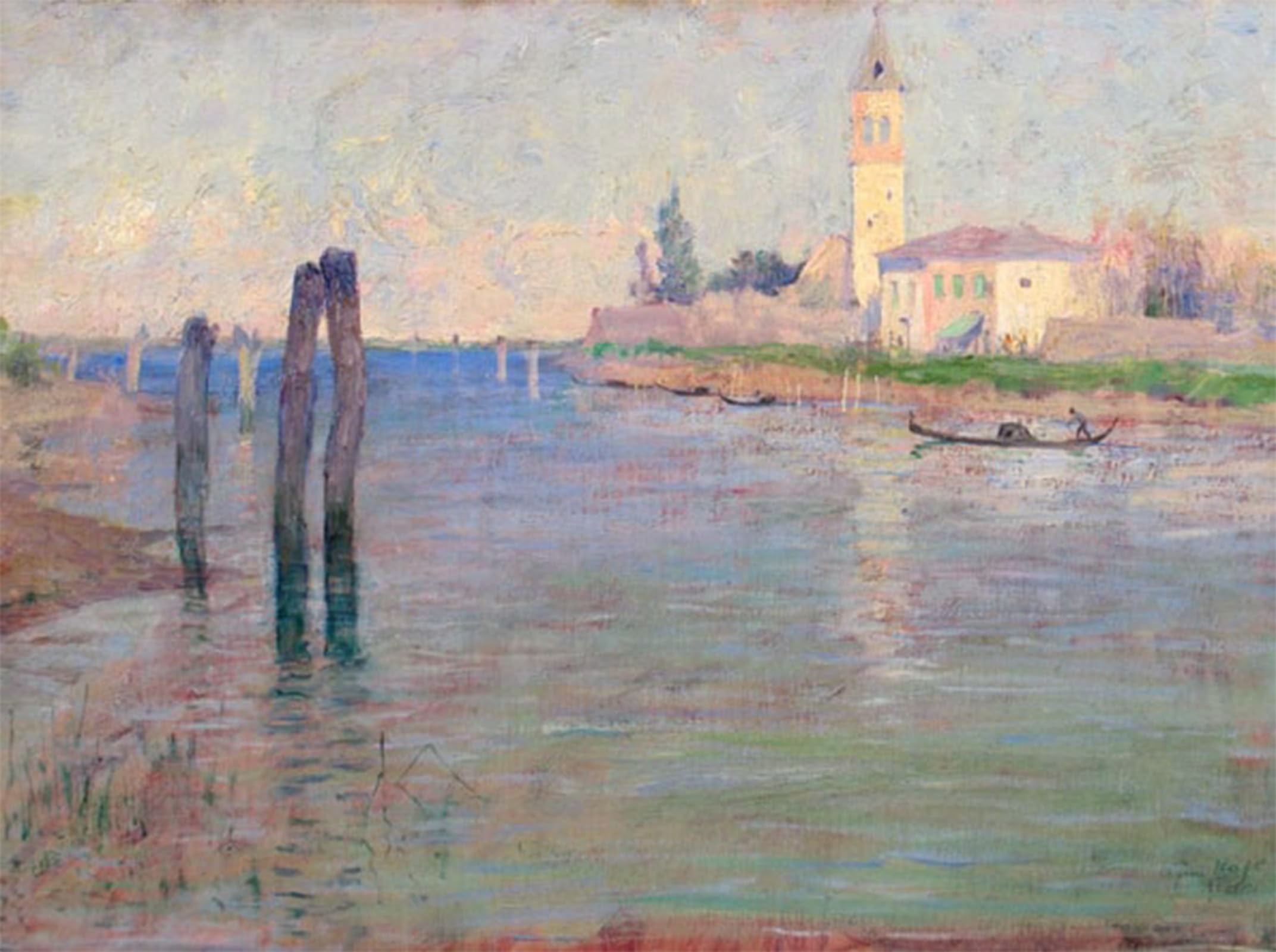 POSTERIIk Famous Print Pop Art Wall Art Graffiti the Gondolier Venice by Guy Rose Art Prints for Home Decor 60x90cm