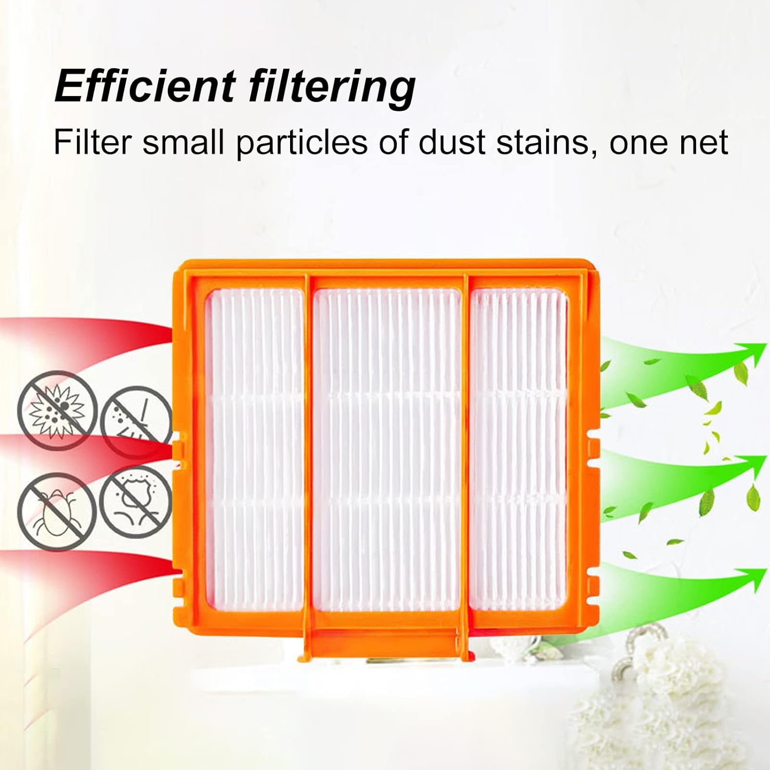 Vacuum Cleaner Replacement Part Kit Compatible with Shark AI AV2501S AV2501AE RV2502AE RV2520AOUS AV2510AOUS(3 HEPA Filter, 8 Side Brush, 2 Base Filter, 1 Primary Filter,1 Foam & Felt Filter)