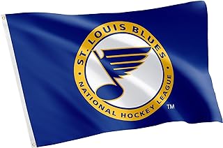 Desert Cactus St. Louis Blue Flag Saint Louis NHL 100% Polyester Indoor Outdoor 3x5 feet National Hockey League Team Flags (Vintage Flag #1)