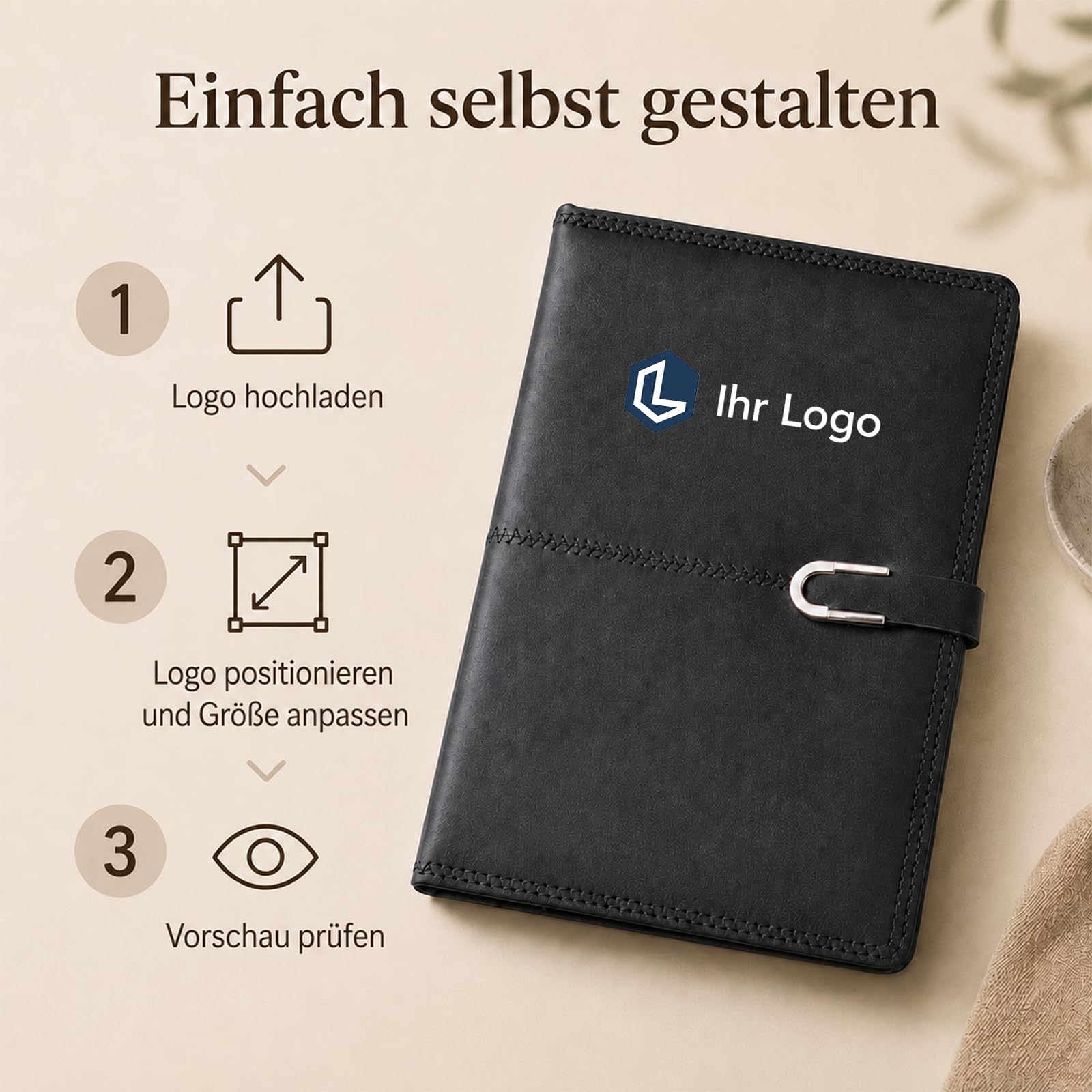 10 Stück Tagebuch Personalisiert mit Logo und Motiv Notizbuch B5